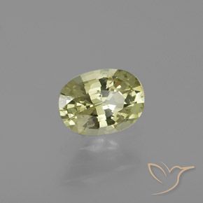 1.00克拉天然金绿玉，椭圆形，VVS-VS