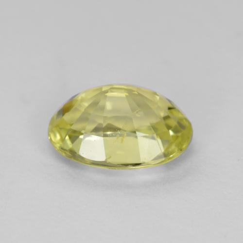 0.92克拉天然黄色金绿宝石，椭圆形切割，6.7×4.9毫米，VVS-VS