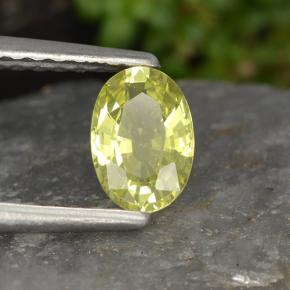 0.54克拉天然黄色金绿宝石，椭圆形切割，6.1×4.2毫米，VVS