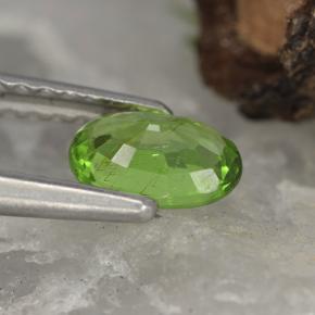 0.51克拉天然绿色金绿宝石，椭圆形切割，6×4.2毫米，VVS-VS