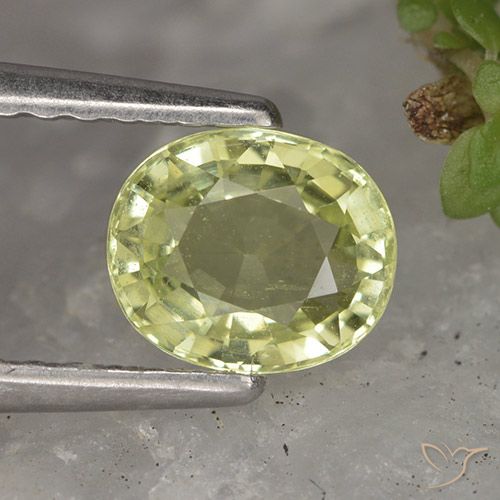 0.85 克拉椭圆形切割金绿宝石| 6.1 x 5.2 mm | GemSelect