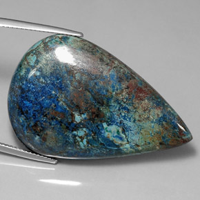 41.46克拉天然硅孔雀石，梨形，不透明
