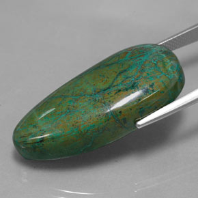 38.88克拉天然硅孔雀石，异形，不透明