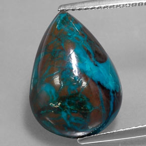 8.85克拉天然多色硅孔雀石，梨形，17.4×12.5毫米，不透明