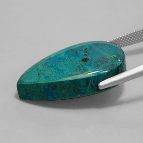 31.71克拉天然硅孔雀石，梨形，不透明