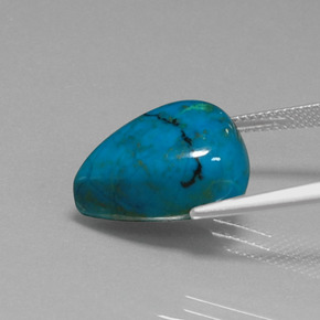 13.32克拉天然硅孔雀石，梨形，不透明