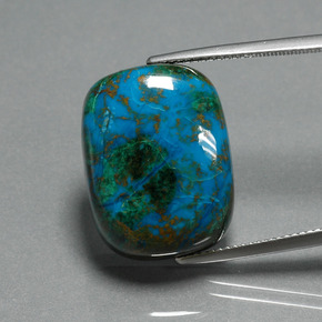 28.39克拉天然硅孔雀石，垫形剪裁，不透明