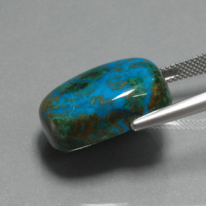 28.39克拉天然硅孔雀石，垫形剪裁，不透明