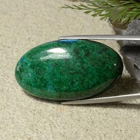 60.57克拉天然硅孔雀石，椭圆形切割，不透明
