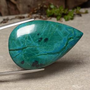 60.60克拉天然硅孔雀石，梨形，不透明