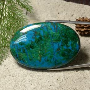 114.71克拉天然硅孔雀石，椭圆形切割，不透明