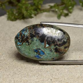 40.10克拉天然硅孔雀石，椭圆形切割，不透明