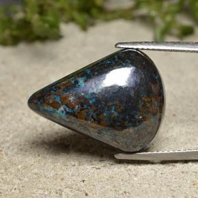 27.27克拉天然硅孔雀石，梨形，不透明