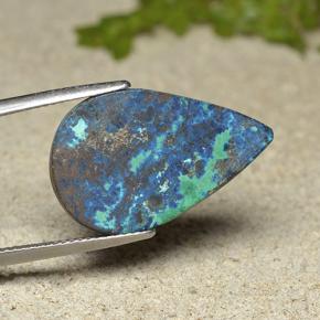 12.02克拉天然硅孔雀石，梨形，不透明