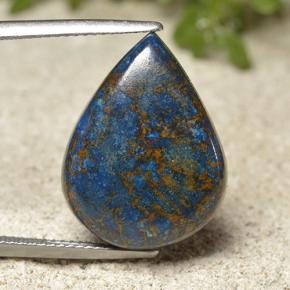 17.52克拉天然硅孔雀石，梨形，不透明