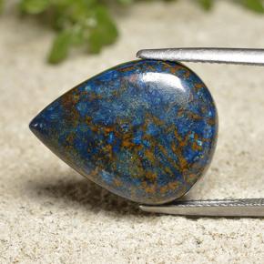 17.52克拉天然硅孔雀石，梨形，不透明