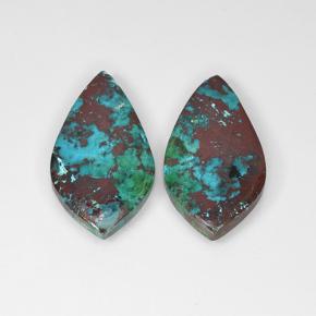14.41天然多色硅孔雀石，异形，23.8×12.9毫米，不透明