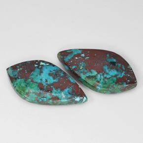 14.41天然多色硅孔雀石，异形，23.8×12.9毫米，不透明