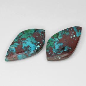 14.41天然多色硅孔雀石，异形，23.8×12.9毫米，不透明