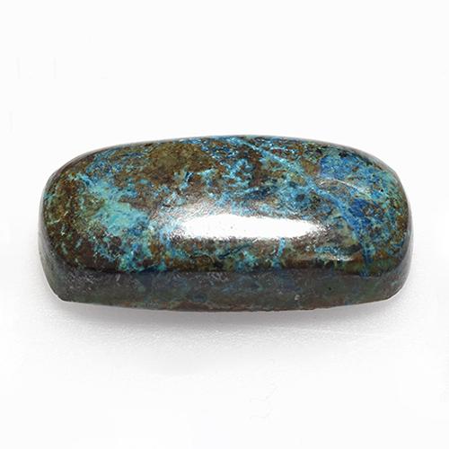 11.89克拉天然多色硅孔雀石，垫形剪裁，20.8×10.7毫米，不透明