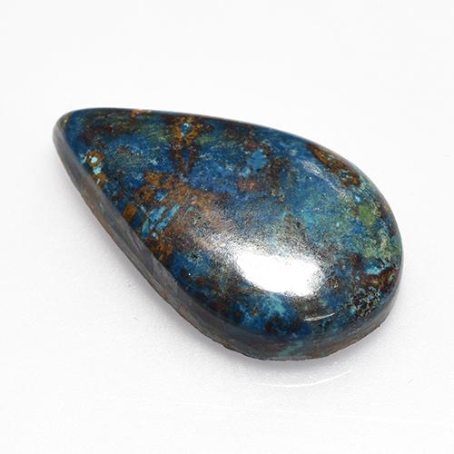 16.67克拉天然多色硅孔雀石，梨形，25.2×14.6毫米，不透明