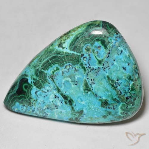 48.86ct 天然 彩色 硅孔雀石, 梨形, 不透明