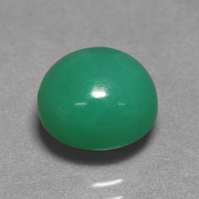 3.24克拉天然绿色绿玉髓，椭圆形切割，9×8.1毫米，半透明