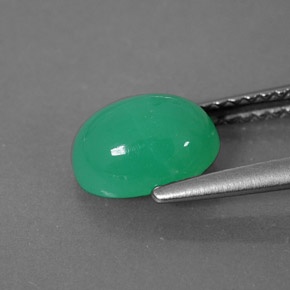 1.63克拉天然绿玉髓，透明，透明/半透明