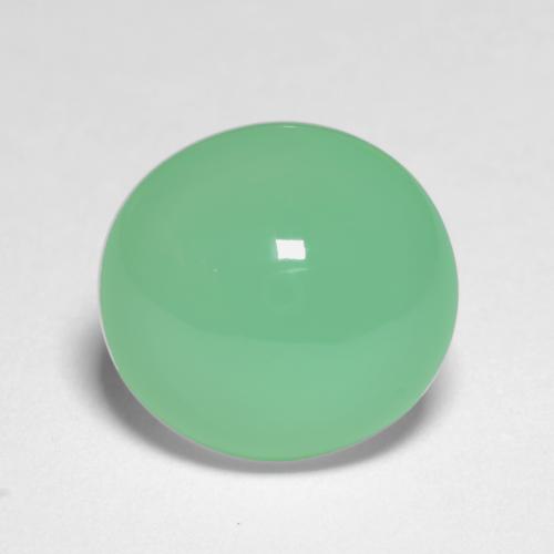 6.91克拉天然绿玉髓，椭圆形切割，半透明