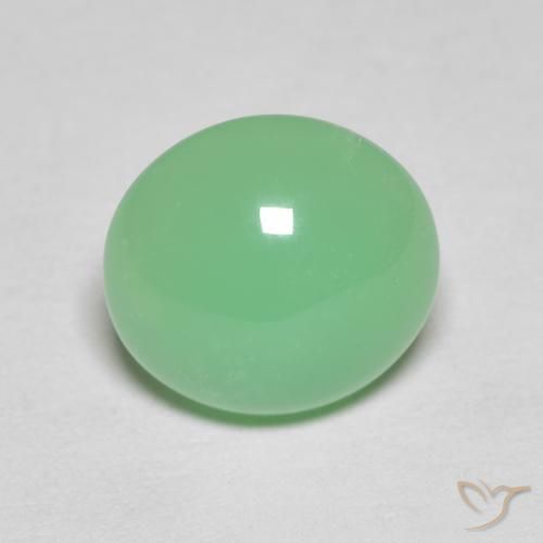 3.59ct 天然 浅绿色 绿玉髓, 椭圆形, 不透明