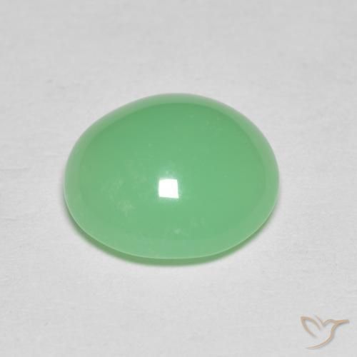 3.59克拉天然绿玉髓，椭圆形，不透明