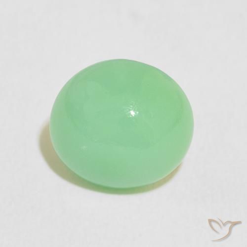 2.78ct 天然 淡黄绿色 绿玉髓, 椭圆形, 半透明