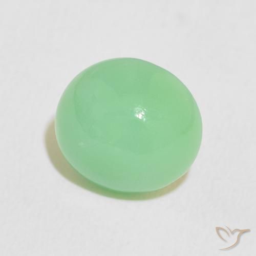 2.78克拉天然绿玉髓，椭圆形，半透明