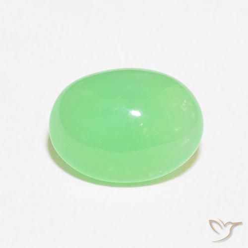 3.02ct 天然 浅绿色 绿玉髓, 椭圆形, 不透明