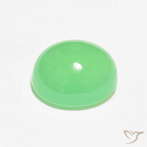 4.52克拉天然绿玉髓，椭圆形，不透明
