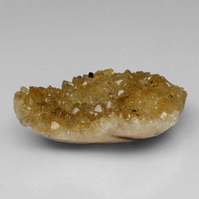 40.22克拉天然黄色黄水晶晶洞，异形，33.6×24.1毫米，不透明