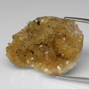 40.22克拉天然黄色黄水晶晶洞，异形，33.6×24.1毫米，不透明