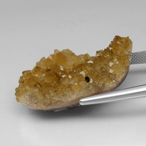 40.22克拉天然黄色黄水晶晶洞，异形，33.6×24.1毫米，不透明