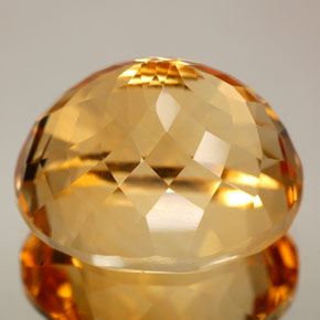 27.06克拉天然橙色黄水晶，椭圆形切割，19.9×16.4毫米，VVS