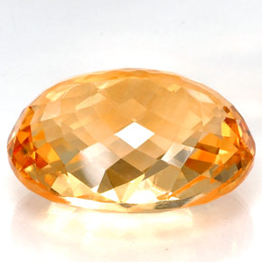 26.61克拉天然黄色黄水晶，椭圆形切割，21.9×16.9毫米，VVS