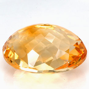 25.65克拉天然黄色黄水晶，椭圆形切割，21.7×15.9毫米，VVS