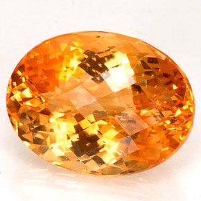 13.06克拉天然黄色黄水晶，椭圆形切割，17.2×13毫米，VVS