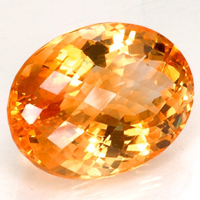 13.06克拉天然黄色黄水晶，椭圆形切割，17.2×13毫米，VVS