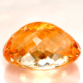 13.06克拉天然黄色黄水晶，椭圆形切割，17.2×13毫米，VVS
