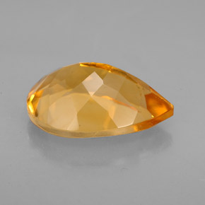 4.84克拉天然黄色黄水晶，梨形，14×9.9毫米，VVS-VS