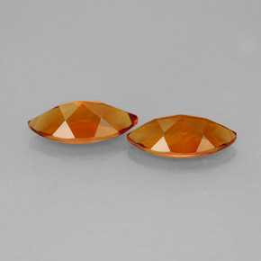 天然黄色黄水晶，马眼形，10.2×5.1毫米，VS