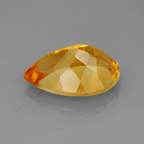 4.91克拉天然黄色黄水晶，梨形，14×9.9毫米，VVS-VS