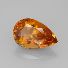 3.28克拉天然橙色黄水晶，梨形，12.5×8.1毫米，VS