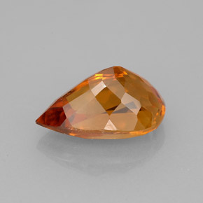 3.28克拉天然橙色黄水晶，梨形，12.5×8.1毫米，VS