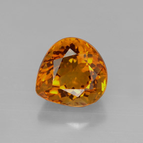 3.16克拉天然橙色黄水晶，梨形，9.6×9.1毫米，VVS